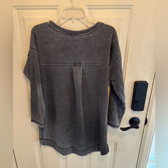 Soft Surroundings Walk in the Park Distressed Sweater in Black size S - Picture 5 of 5